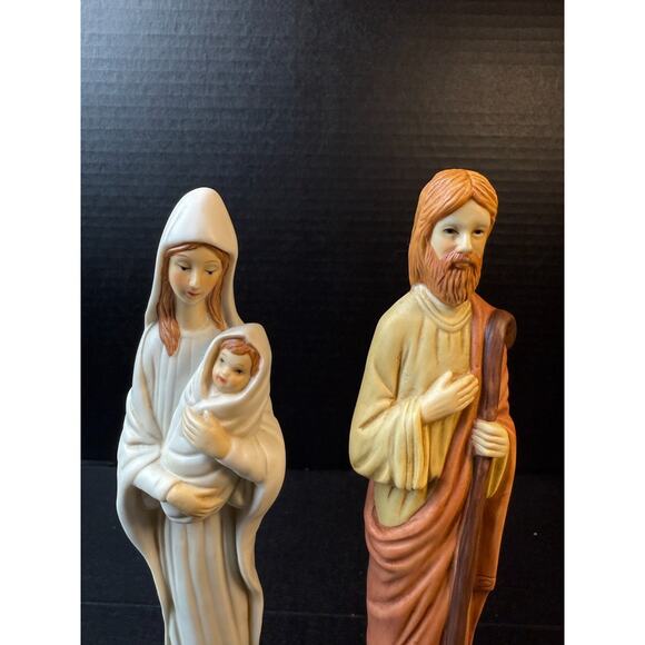 1993 Set of 2 Pencil Slim 10” Porcelain Nativity Figurines Christmas Treasures - Picture 5 of 8